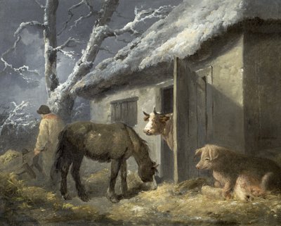 Winter Farmyard by George Morland